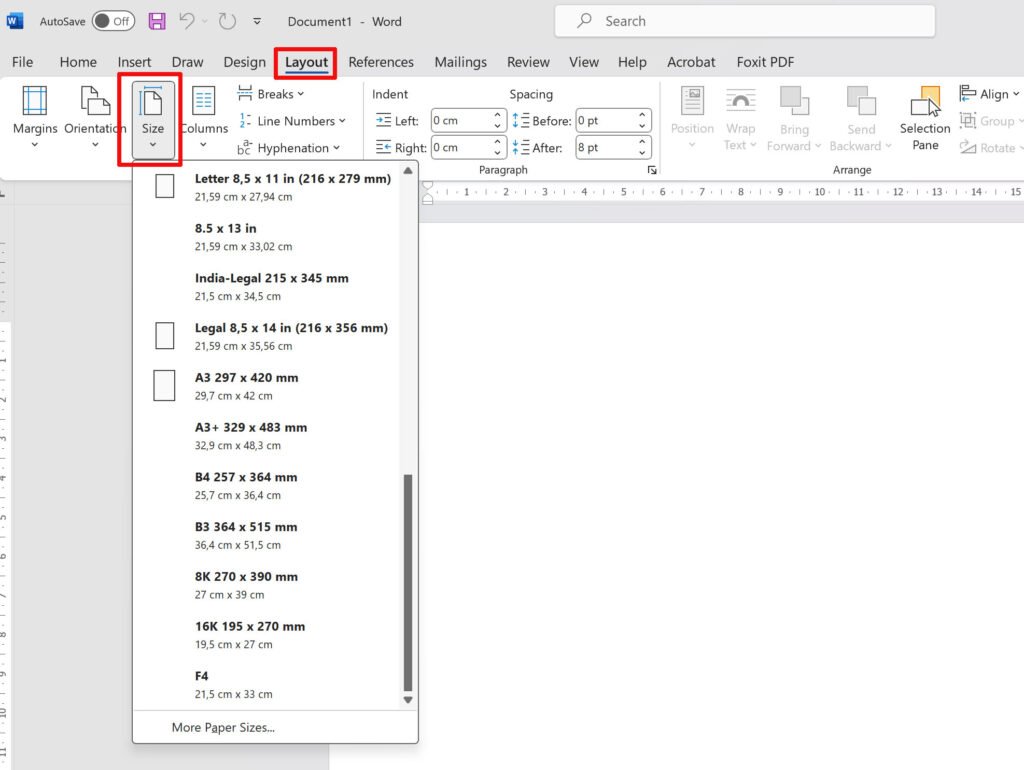 Mengatur ukuran kertas di ms word